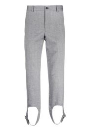 Comme Des Garçons Homme Plus herringbone straight-leg stirrup trousers - Schwarz