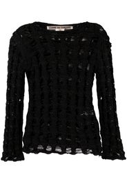 Comme Des Garçons open-knit long-sleeve jumper - Schwarz