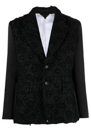 Comme Des Garçons embroidered single-breasted blazer - Schwarz