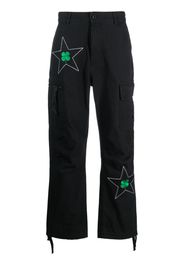 Converse embroidered clover cargo trousers - Schwarz