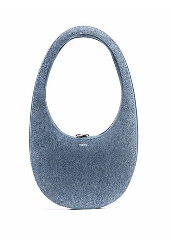 Coperni Swipe denim shoulder bag - Blau