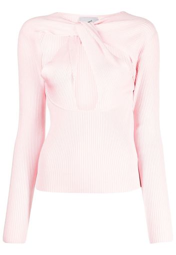 Coperni Gerippter Pullover mit Cut-Outs - Rosa