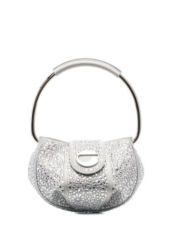 Coperni Ring crystal-embellished mini bag - Silber