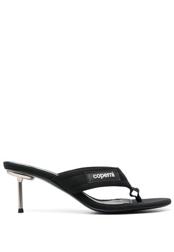 Coperni 65mm logo-patch thong mules - Schwarz