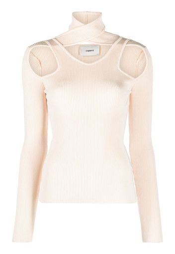 Coperni cut-out detail knitted top - Nude