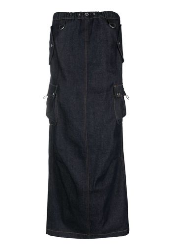 Coperni dark-wash denim maxi skirt - Blau