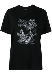 Coperni illustration-print cotton T-shirt - Schwarz