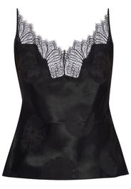 Coperni lace-trim silk-satin tank top - Schwarz