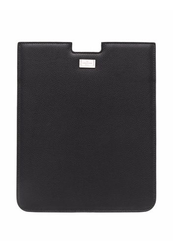 Corneliani leather laptop sleeve - Schwarz