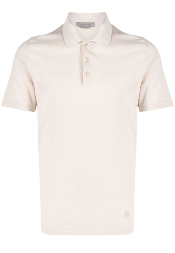 Corneliani Fein gestricktes Poloshirt - Nude