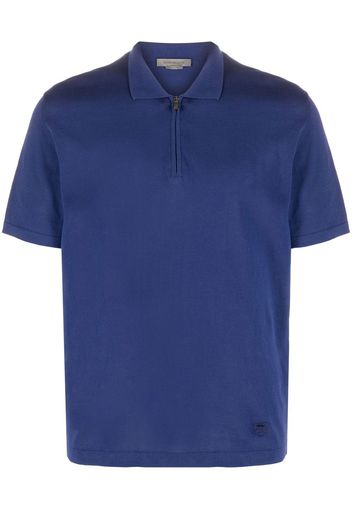 Corneliani zip-up polo shirt - Blau