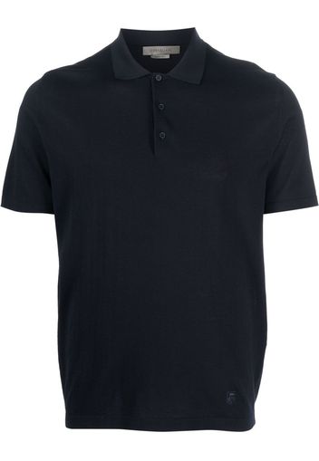 Corneliani short-sleeve cotton polo shirt - Blau