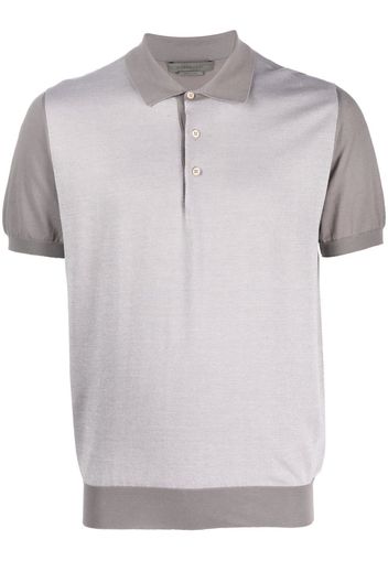 Corneliani short-sleeve cotton-silk polo shirt - Grau