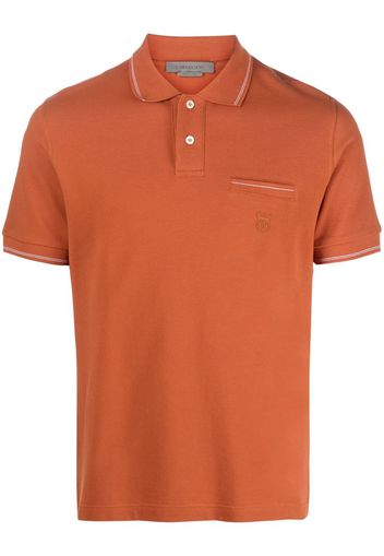 Corneliani short-sleeve cotton polo shirt - Braun