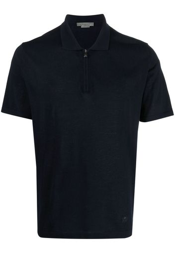 Corneliani cotton short-sleeve polo shirt - Blau