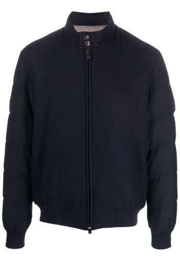 Corneliani high-neck padded bomber jacket - Blau