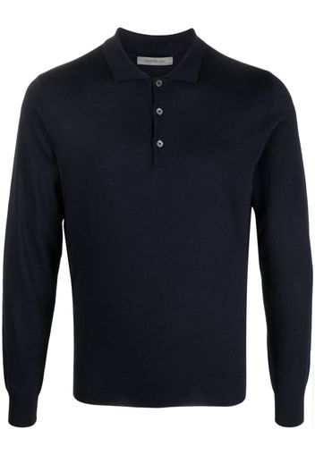 Corneliani 120's virgin wool polo shirt - Blau