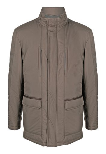 Corneliani high-neck padded jacket - Grün