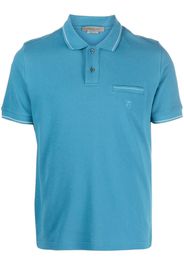 Corneliani short-sleeve cotton polo shirt - Blau