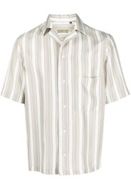 Corneliani stripe-print short-sleeved shirt - Grün