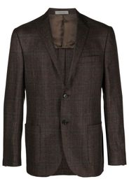 Corneliani check-pattern cashmere blazer - Braun