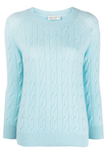 CORTE DI KEL cable-knit fitted jumper - Blau