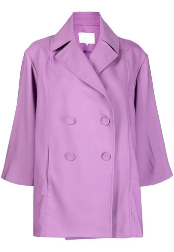 Costarellos double-breasted fitted blazer - Violett