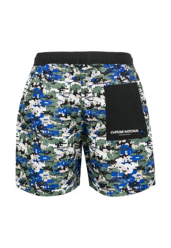 costume national contemporary graphic-print swim shorts - Grün