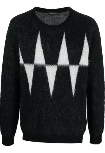 costume national contemporary intarsia-knit jumper - Schwarz