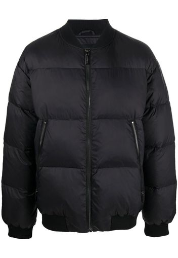 costume national contemporary zip-up padded down jacket - Schwarz