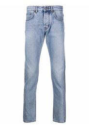 costume national contemporary logo-print slim-fit jeans - Blau