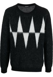 costume national contemporary intarsia-knit jumper - Schwarz