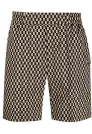 costume national contemporary logo-plaque checked dotted shorts - Nude