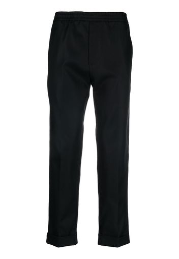 Costumein turn-up straight-leg trousers - Schwarz