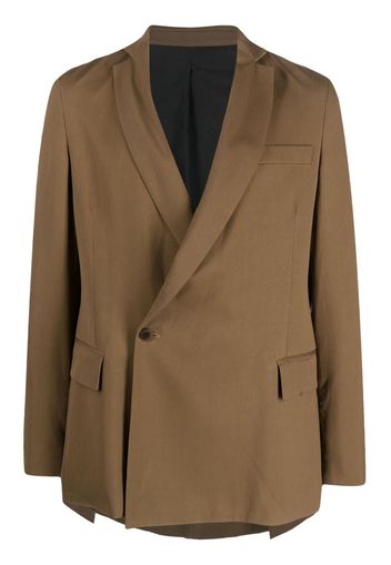 Costumein off-centre button lyocell blazer - Braun