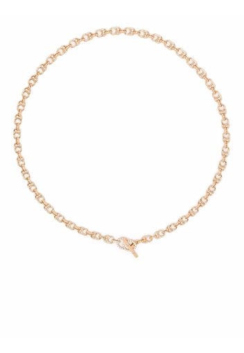 Courbet 18kt Rotgoldhalskette mit synthetischem Diamanten - Rosa