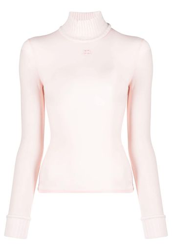 Courrèges Pullover mit Logo-Print - Rosa