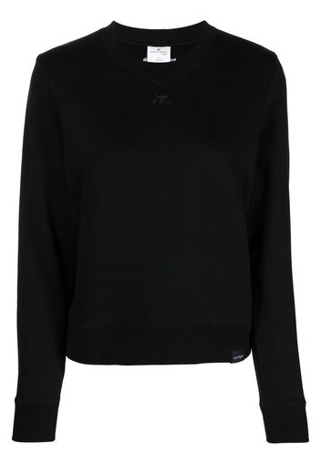 Courrèges Sweatshirt mit Logo - Schwarz