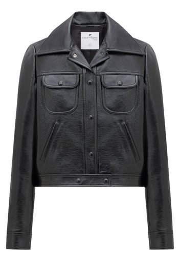 Courrèges long-sleeve biker jacket - Schwarz