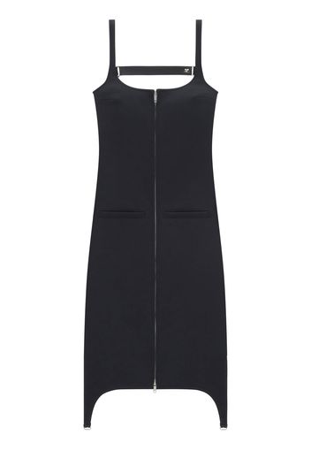 Courrèges Langes Kleid - Schwarz