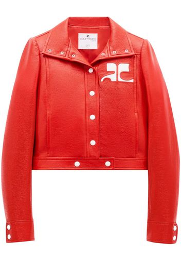 Courrèges Iconique Vinyl-Jacke - Rot