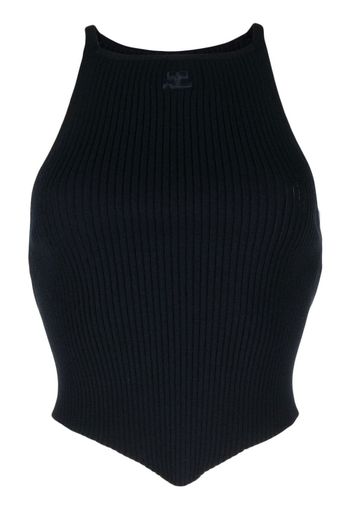 Courrèges knitted sleeveless top - Blau