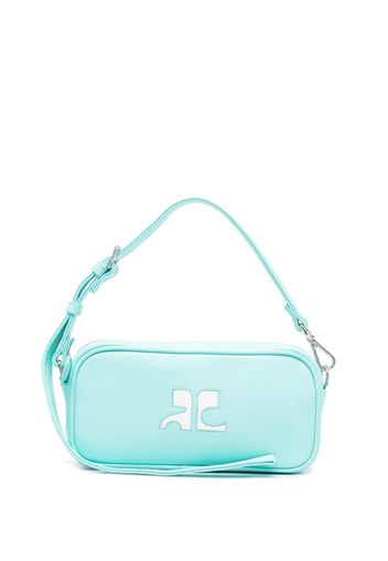 Courrèges logo-embellished shoulder bag - Blau