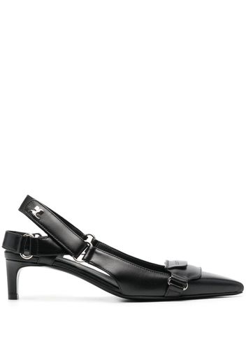 Courrèges Racer leather pumps - Schwarz