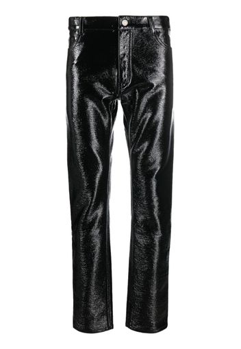 Courrèges high-shine skinny trousers - Schwarz