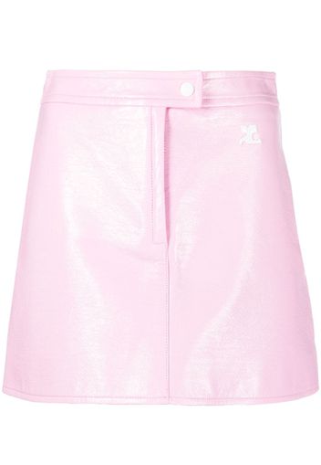 Courrèges Vinyle Reedition logo-appliqué skirt - Rosa