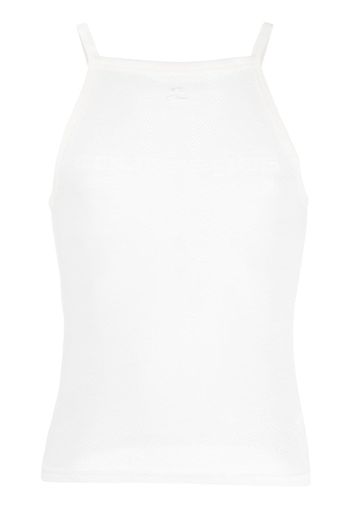 Courrèges Bumpy Contrast mesh tank top - Weiß