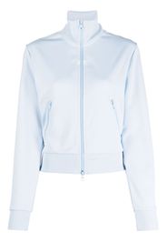 Courrèges stand-up-collar zip-up sweater - Blau