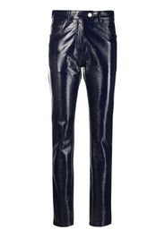 Courrèges Vinyl 5-pocket iconic pants - Blau