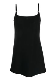 Courrèges sleeveless square-neck minidress - Schwarz